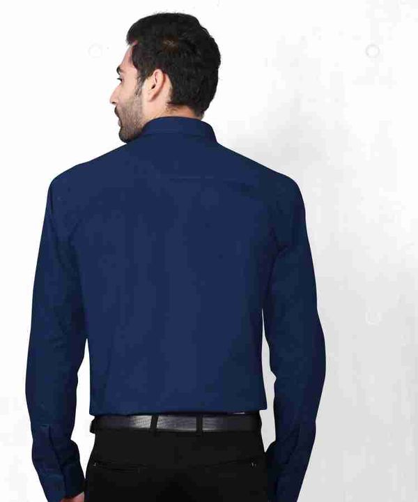 Navy. Blue slim fit solid formal shirt uploaded by One india cotton on 1/10/2022