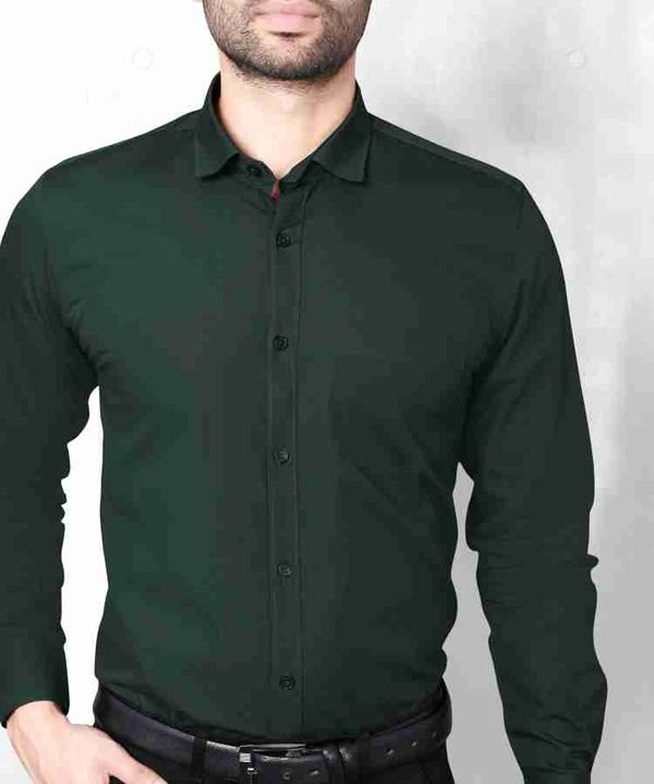 Bottle green , men slim fit solid formal shirt uploaded by business on 1/10/2022