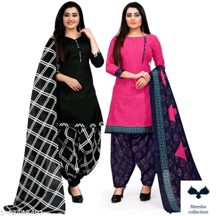 Post image Women's suits ...
Catalog Name:*Trendy Fashionable Salwar Suits &amp; Dress Materials*Top Fabric: Cotton + Top Length: 2.3 MetersBottom Fabric: Cotton + Bottom Length: 2.5 MetersDupatta Fabric: Cotton + Dupatta Length: 2.3 MetersLining Fabric: CottonType: Un StitchedPattern: PrintedMultipack: Pack of 2Easy Returns Available In Case Of Any Issue*Proof of Safe Delivery! Click to know on Safety Standards of Delivery Partners- https://ltl.sh/y_nZrAV3