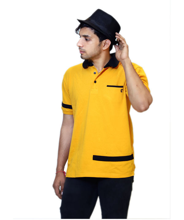 Mustard club collar polo   uploaded by business on 1/10/2022