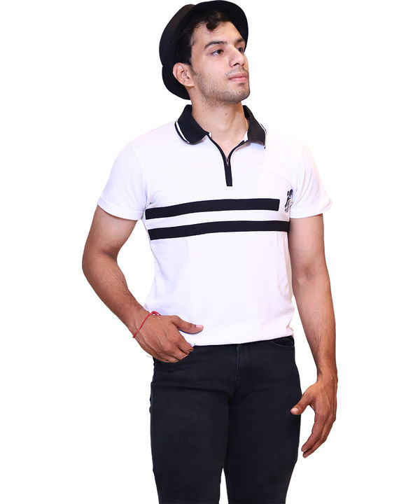 White polo with black collar   uploaded by business on 1/10/2022