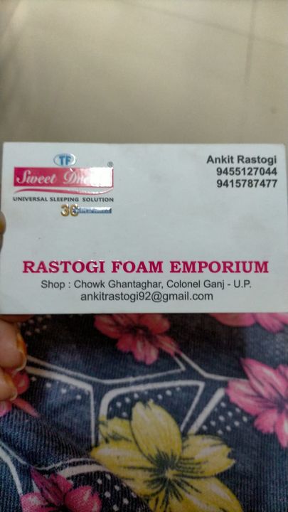 Visiting card store images of Rastogi fom emporium