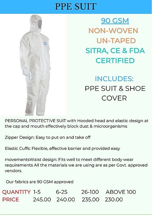 PPE SUIT 90gsm uploaded by business on 9/30/2020