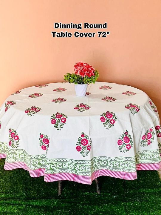 6 seater handblock table cover uploaded by Dikrati traders on 1/10/2022