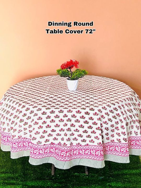 6 seater handblock table cover uploaded by Dikrati traders on 1/10/2022