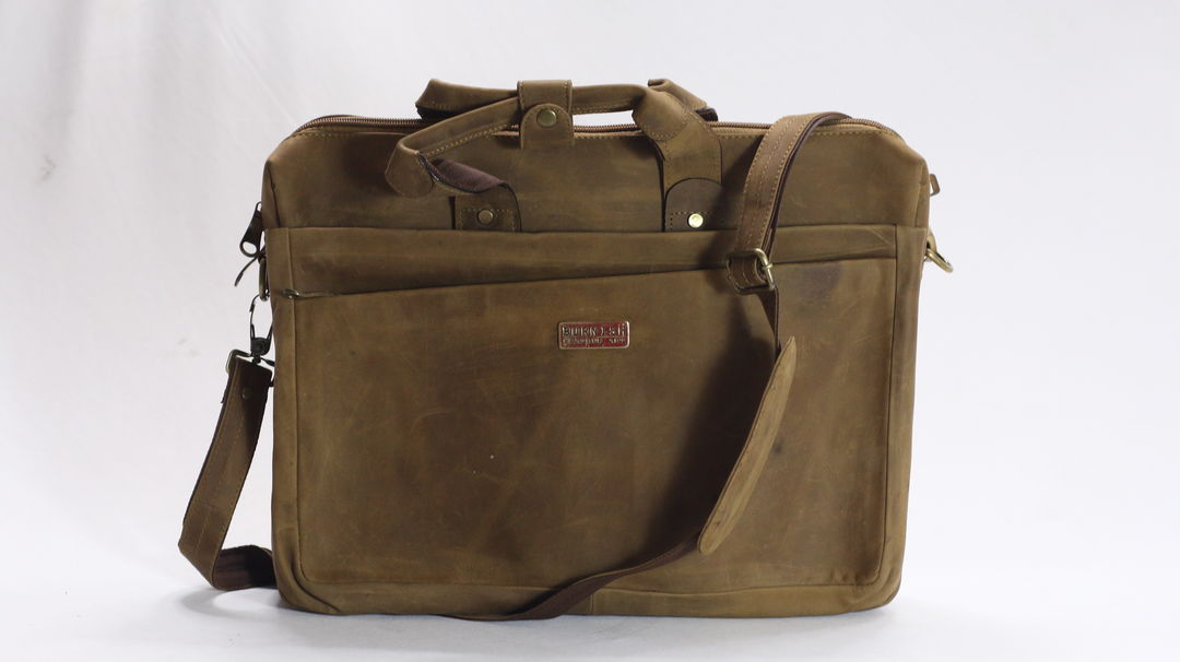 Real Leather office Laptop Bag uploaded by Burnish Leather Art on 1/10/2022