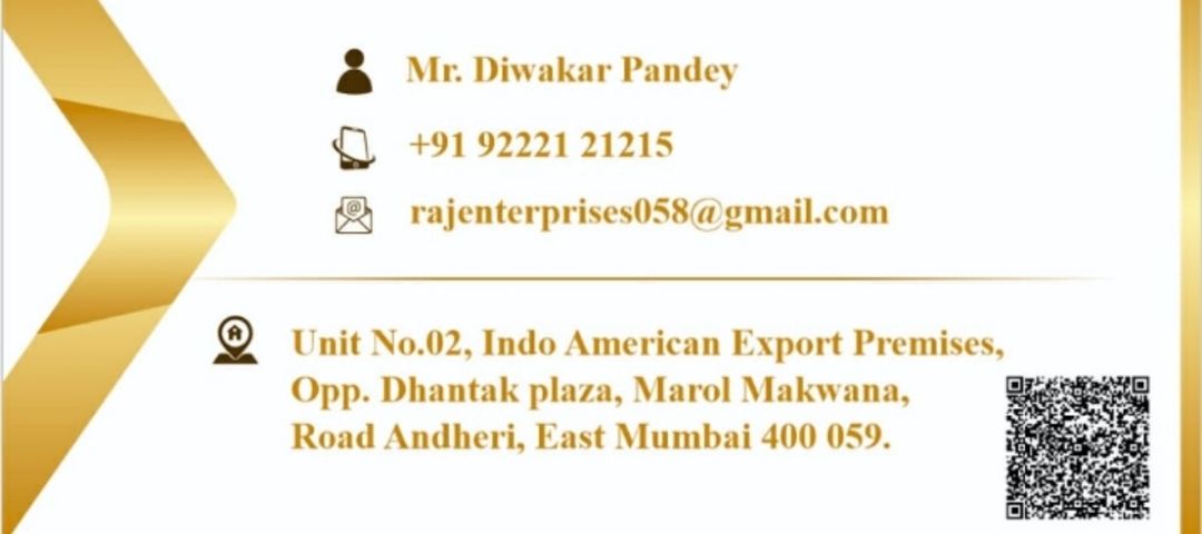 Visiting card store images of Raj Enterprises