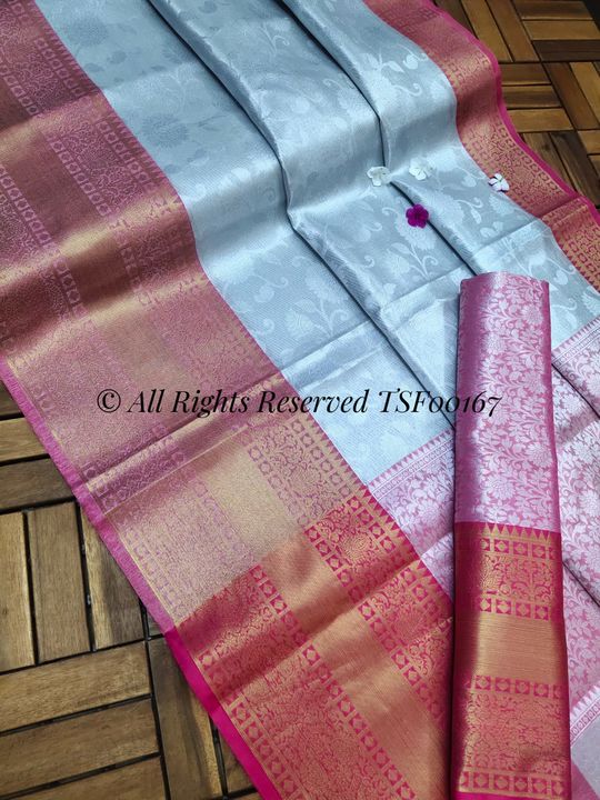 Tissue silk Saree uploaded by S A Silk Creation on 1/10/2022