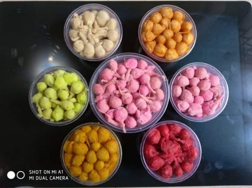 Home made cotton wicks in ghee. These are coloured wicks made with pure cow ghee.  uploaded by business on 9/30/2020
