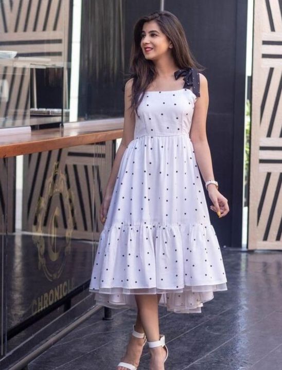 White polka dots monsoon dress uploaded by business on 1/11/2022