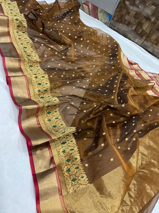 Chanderi handloom silk saree uploaded by Raw Star Chanderi handloom on 1/11/2022