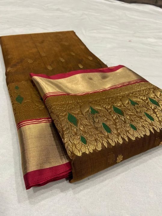 Chanderi handloom silk saree uploaded by Raw Star Chanderi handloom on 1/11/2022