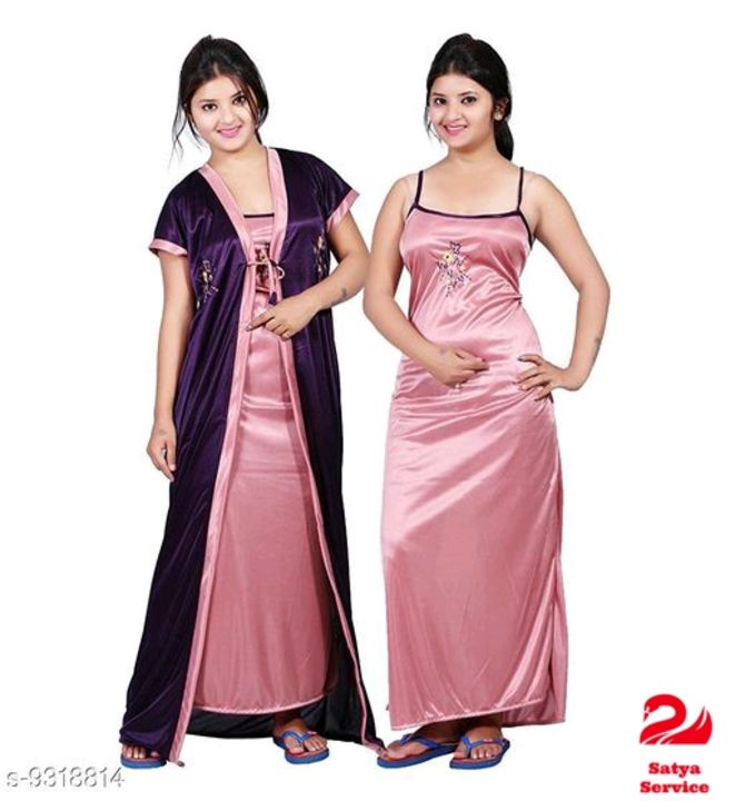 Women's Satin Robe Nightwear Gown for Women and Girls_ Pack of 2
Fabric: Satin
Sleeve Length:  uploaded by business on 1/11/2022