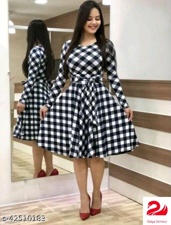 Classic Latest Women Dresses
Fabric: Crepe
Sleeve Length: Long Sleeves
Pattern: Checked
Multipack: 1 uploaded by Satya service on 1/11/2022