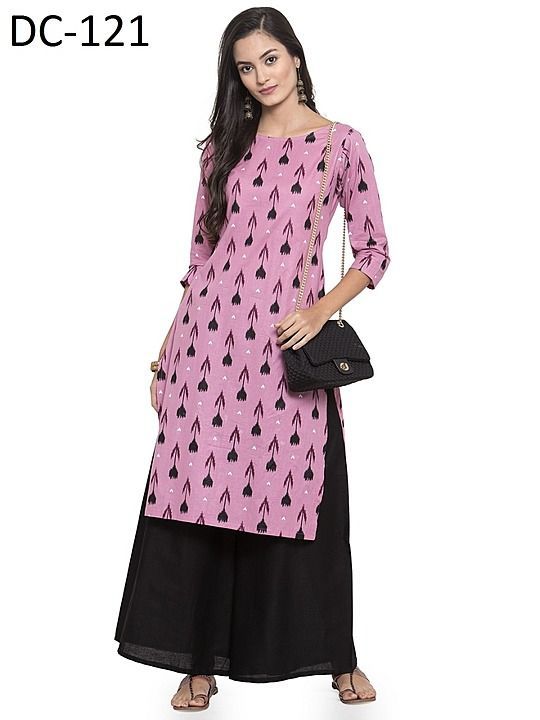 Cotton kurti with plazzo set uploaded by Dheylu creation on 9/30/2020