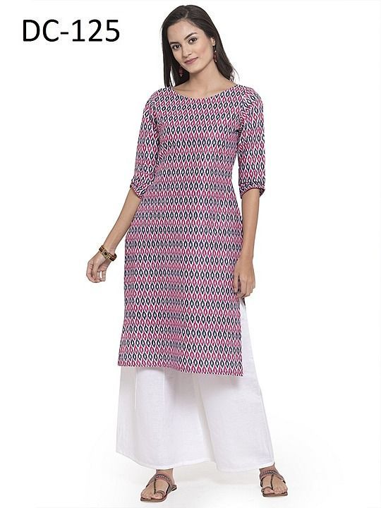 Cotton kurti with plazzo set uploaded by Dheylu creation on 9/30/2020