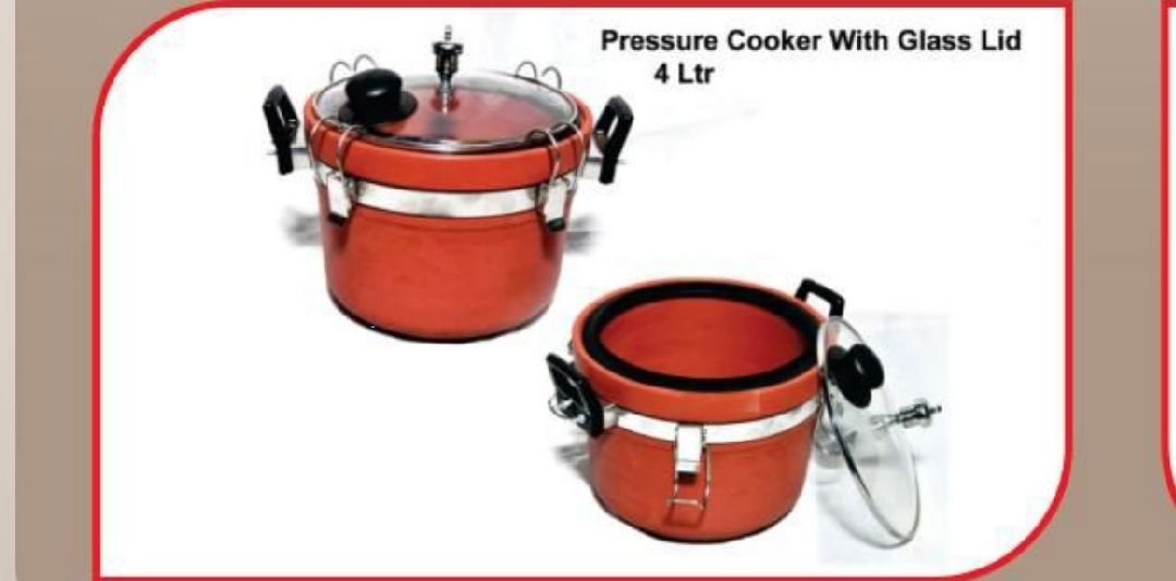 Pressure cooker with glass lid -4 litre  uploaded by Terracotta clay products on 1/12/2022