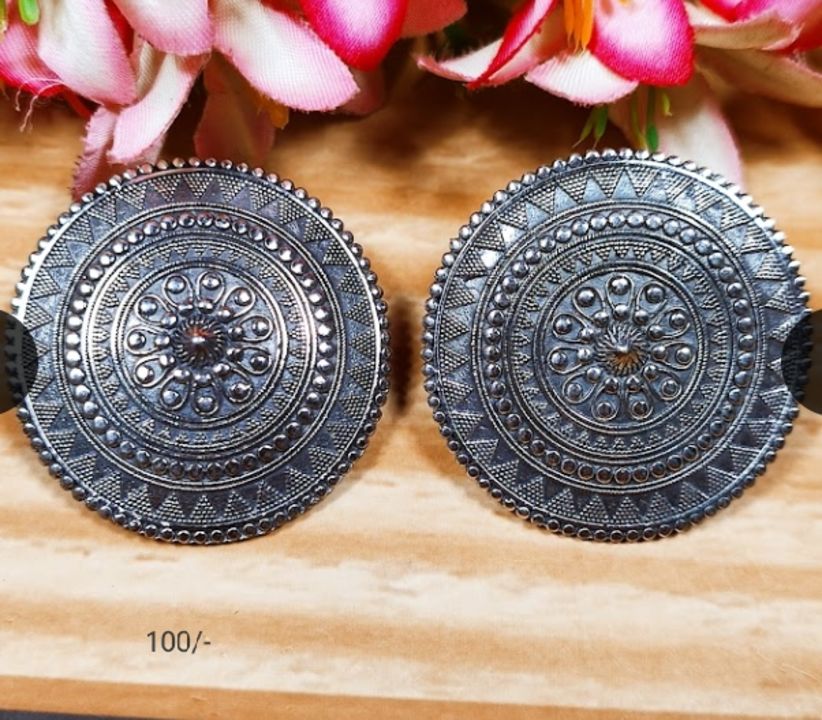 German silver earrings uploaded by Payel Handicraft on 1/12/2022