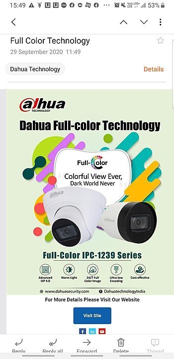 Dahua 2mp dome camera  uploaded by business on 9/30/2020