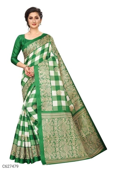 Glamorous Bhagalpuri Silk Sarees With Cheks Printed Work uploaded by business on 1/12/2022