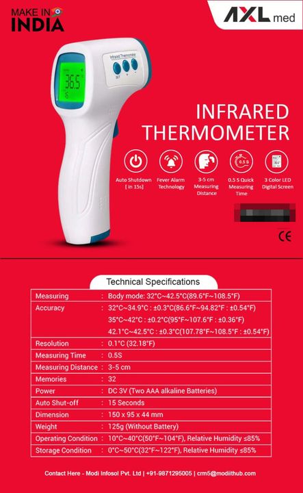 Infrared thermometer uploaded by Suhani Gupta on 1/12/2022