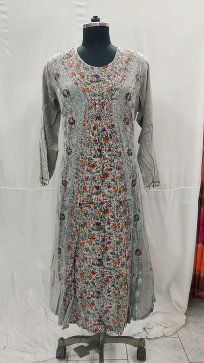 Post image This is Kashmiri Kurti with fine quality of fabric that is called Kashmir stone wash kurti's  in this we have some more colours and patterns