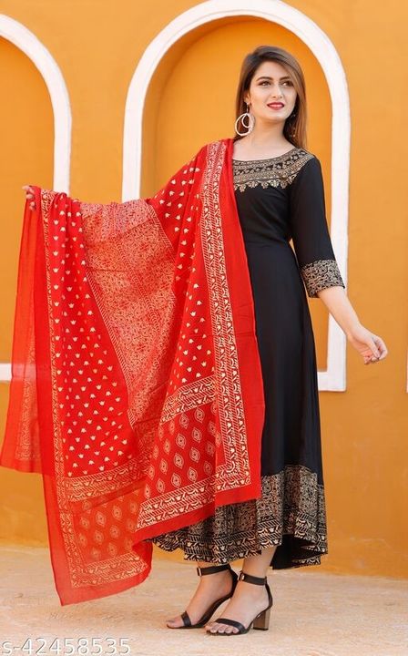 Anarkali with dupatta set uploaded by Jyoti Fashion Wears on 1/12/2022