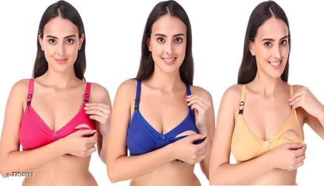 Post image Catalog Name:*Stylus Women Maternity Feeding Bra*Fabric: CottonPrint or Pattern Type: SolidType: Maternity BraSeam Style: SeamedMultipack: 3Sizes:30A (Underbust Size: 30 in, Overbust Size: 30 in) 32A (Underbust Size: 32 in, Overbust Size: 32 in) 34A (Underbust Size: 34 in, Overbust Size: 34 in) 36A (Underbust Size: 36 in, Overbust Size: 36 in) 38A (Underbust Size: 38 in, Overbust Size: 38 in) 40A (Underbust Size: 40 in, Overbust Size: 40 in) 30B, 32B, 34B, 36B, 38B, 40B (Underbust Size: 42 in, Overbust Size: 42 in) 42B (Underbust Size: 44 in, Overbust Size: 44 in) 
*Proof of Safe Delivery! Click to know on Safety Standards of Delivery Partners