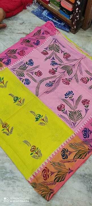 *Material*:mangalagiri pattu by cotton 

*Model*: thread borders pattu sarees with hand painting

🌲 uploaded by business on 10/1/2020