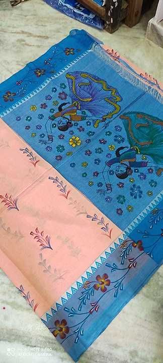 *Material*:mangalagiri pattu by cotton 

*Model*: thread borders pattu sarees with hand painting

🌲 uploaded by Niha's Collections on 10/1/2020