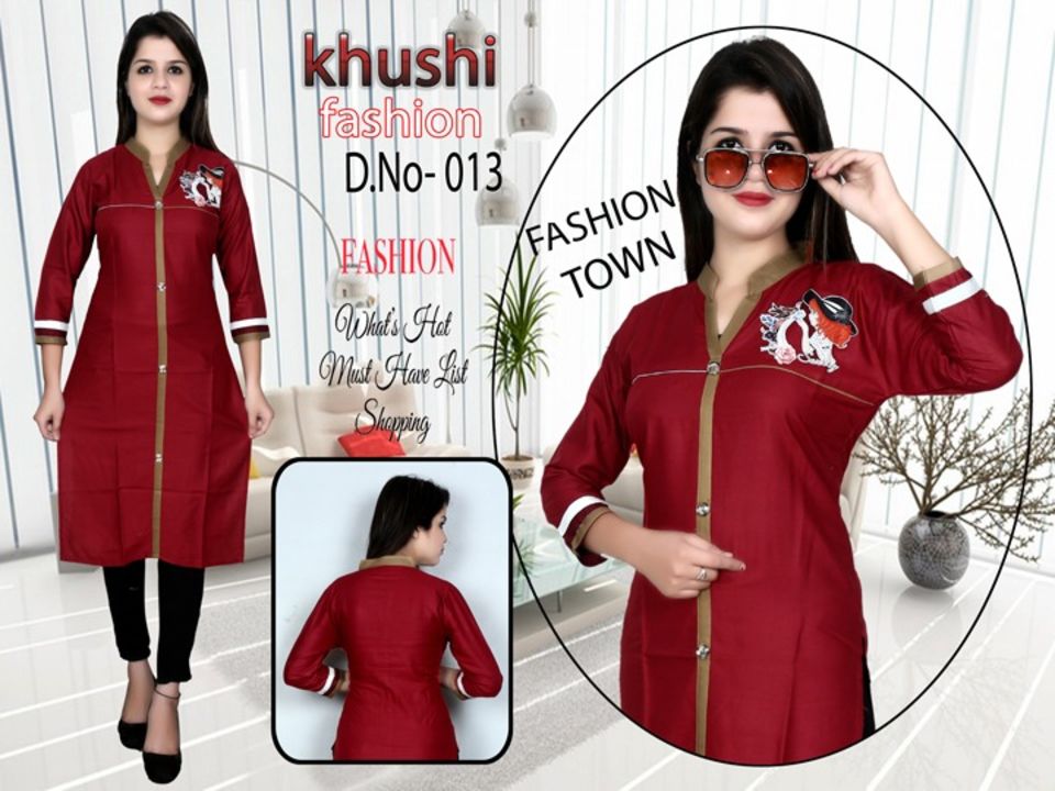 Riyon desgine kurti uploaded by Khushi fashion on 1/13/2022