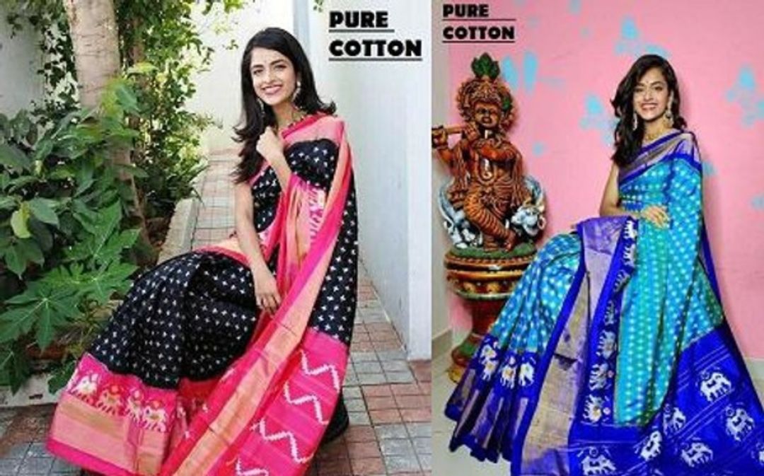 ACS🛍️printed pure cotton saree uploaded by ALLIBABA MART on 1/13/2022