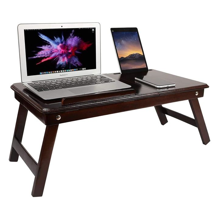Wooden multipurpose laptop table for laptop study table  uploaded by amaze shoppee on 1/13/2022