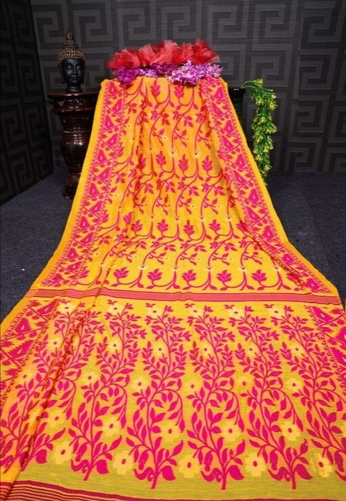 Dhakai Jamdani Saree Kolkata Pure Cotton Soft Silk Sari uploaded by business on 1/14/2022