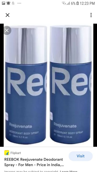 Reebook deodorant body spray uploaded by Smart super bazar.... on 1/14/2022