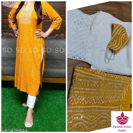 Aagyeyi drishya women kurta set  uploaded by Swastik online trader  on 1/14/2022