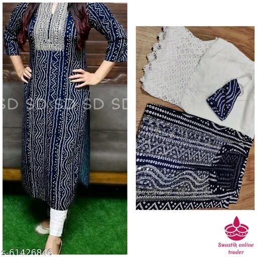 Aagyeyi drishya women kurta set  uploaded by Swastik online trader  on 1/14/2022