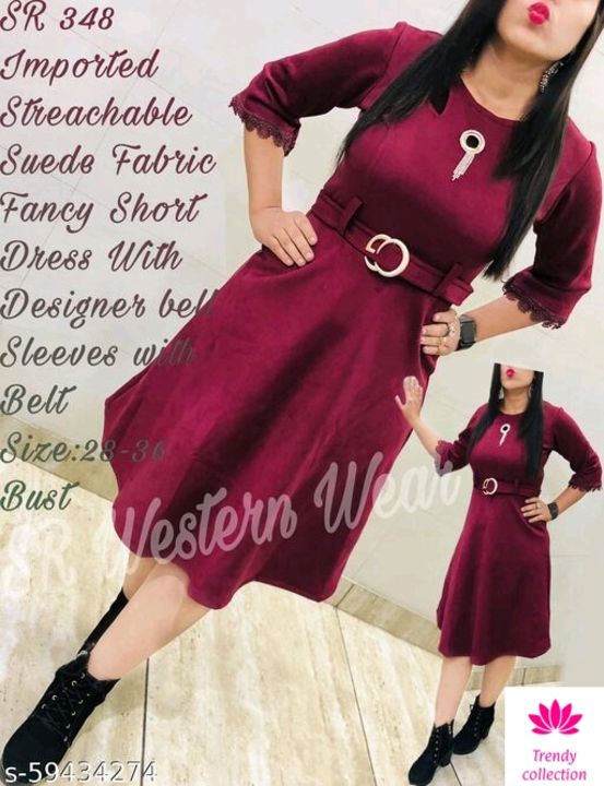 Post image Catalog Name:*Trendy Fabulous Women Dresses*Fabric: WoolSleeve Length: Three-Quarter SleevesPattern: SolidMultipack: 1Sizes:S (Bust Size: 32 in) M, L
Price 850