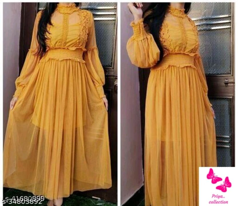 Fancy net party wear dresses uploaded by Priya collection on 1/15/2022
