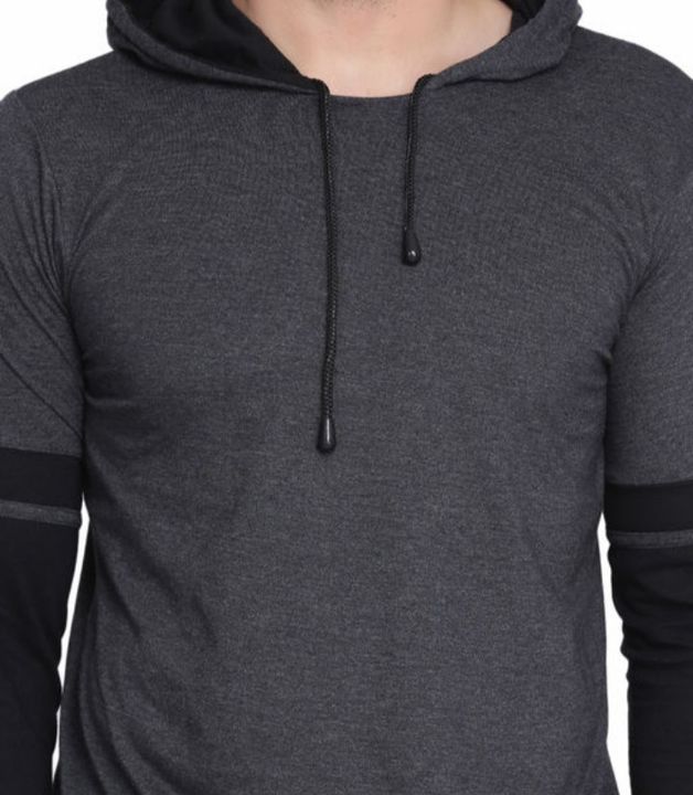 Teefox Trendy Full Sleeve Hood Mens Tshirt uploaded by business on 1/15/2022