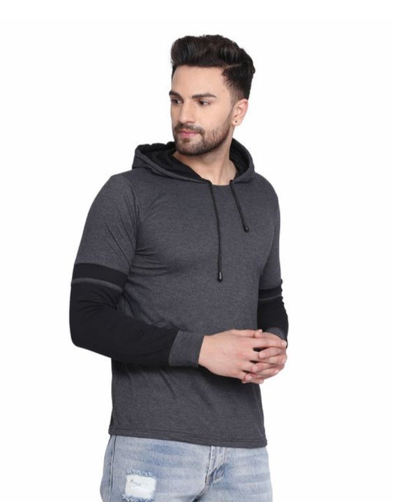 Teefox Trendy Full Sleeve Hood Mens Tshirt uploaded by Shoppingverse on 1/15/2022