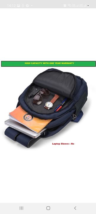 Medium 24 L Backpack School office regular use waterproof with rain cover uploaded by Squirrel India on 1/15/2022