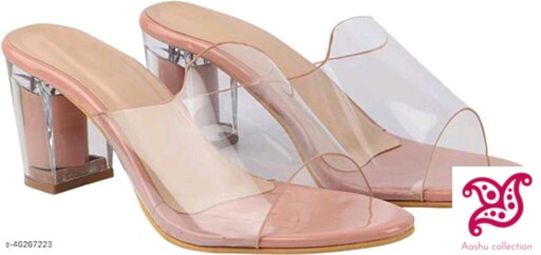 New women peach transparent heel uploaded by business on 1/15/2022