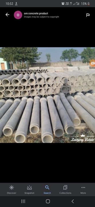 RCC pipe 150 NP2 mm dia 2 MTR long uploaded by RJ concrete products on 1/15/2022