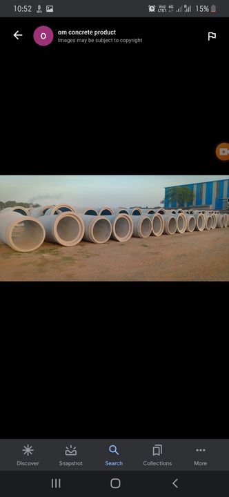 RCC pipe 600 MM dia Np3 2.5 MTR long uploaded by RJ concrete products on 1/15/2022