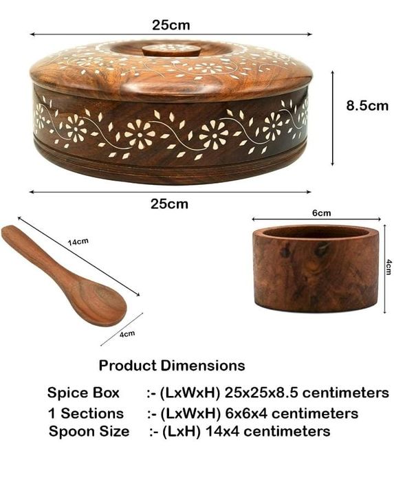 Wooden Spice Box uploaded by NIKITA'S WOOD CARVING HANDICRAFT on 1/15/2022