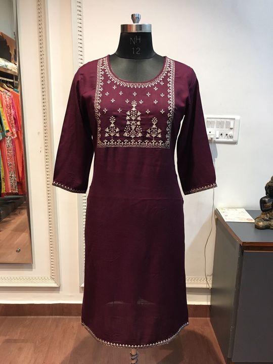 Embroidery Long Kurti uploaded by business on 1/15/2022