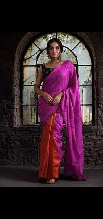Tassar silk sarees 💯 pure silk sarees uploaded by business on 10/1/2020