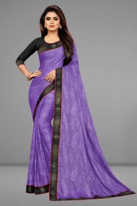 SHOP LADY Embroidered Fashion Lycra Blend, Jacquard Saree uploaded by business on 1/16/2022
