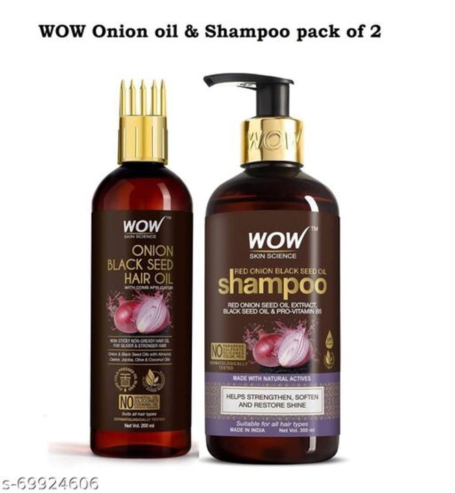 Post image Original wow hair care product(Rs. 439/only)(इसे सस्ता कहीं नहीं) original wow hair oil and hair shampoo 🧴. Original wow product